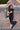 half-zip mock-neck short-sleeve top in black