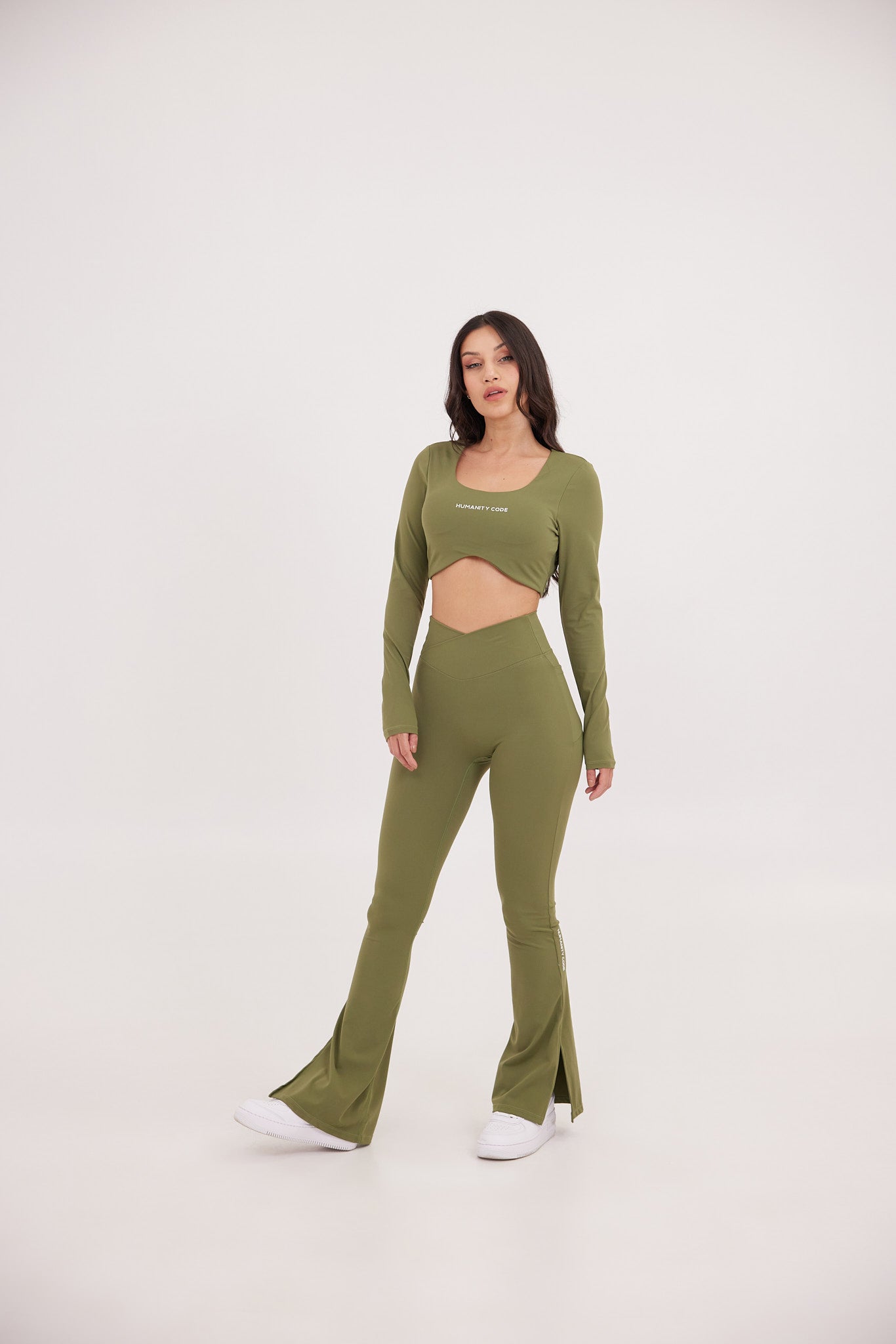 SOFTSKIN FLARE YOGA SET Olive Green