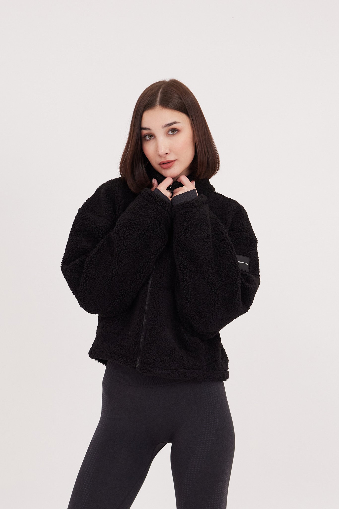 Foxy Fleece Jacket in Black